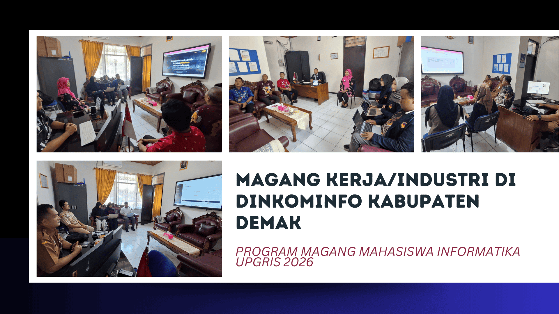 Magang di Bidang Aptika Dinkominfo Demak Mahasiswa UPGRIS Kembangkan Sistem Agenda Pimpinan